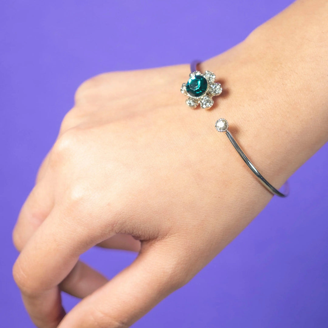 Cocktail Party Cuff Bracelet - Green - Salty Accessories