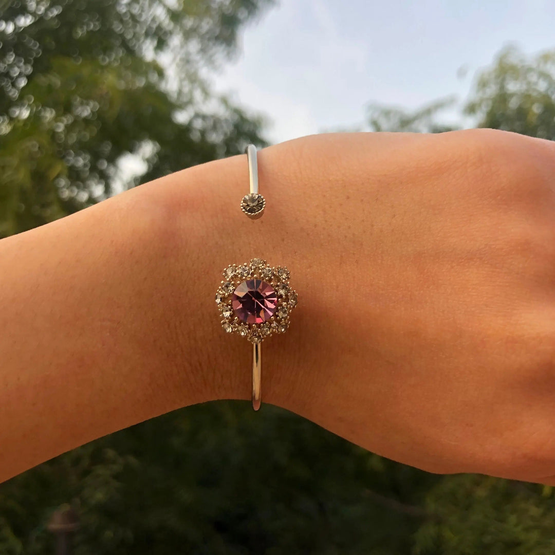 Cocktail Party Cuff Bracelet - Pink - Salty Accessories