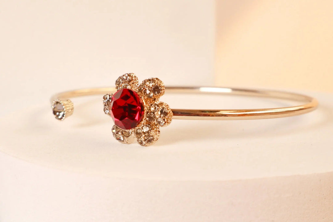 Cocktail Party Cuff Bracelet - Red - Salty Accessories