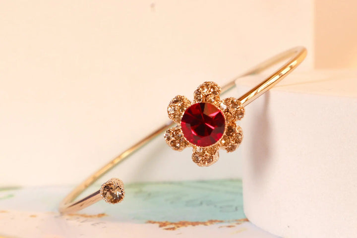 Cocktail Party Cuff Bracelet - Red - Salty Accessories
