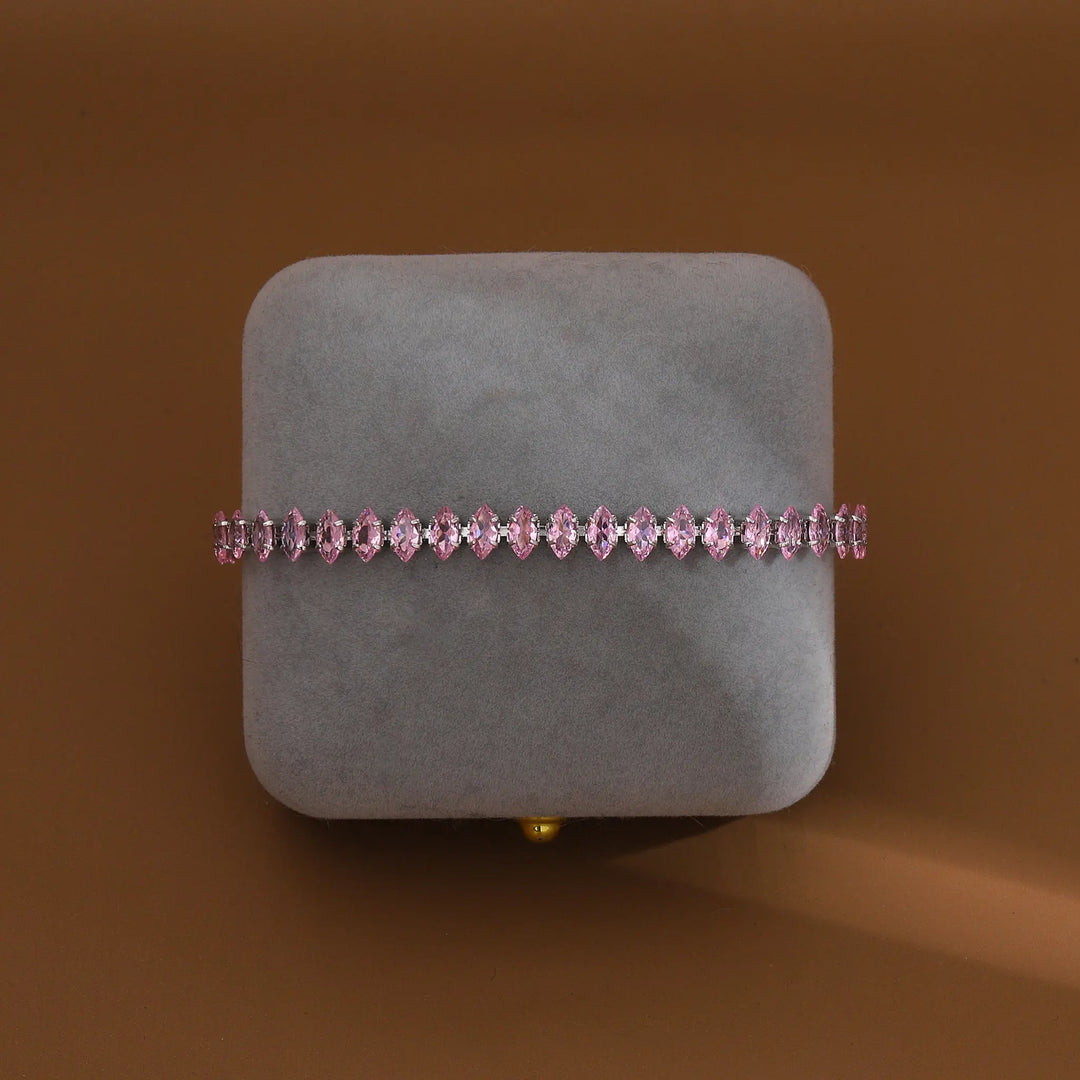 Blush Cascade Crystal Bracelet - Salty Accessories
