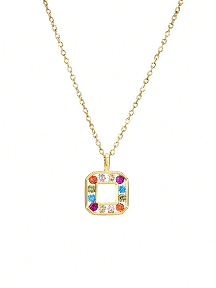 Colorburst Medallion Golden Necklace