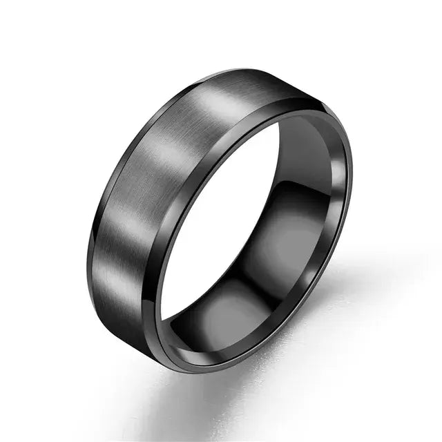 Cool Dude Plain Black Ring - Salty Accessories