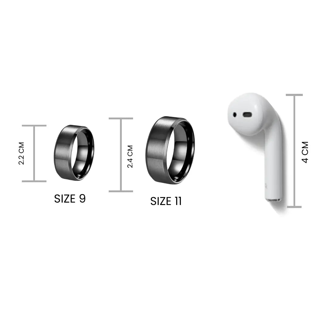 Cool Dude Plain Black Ring - Salty Accessories