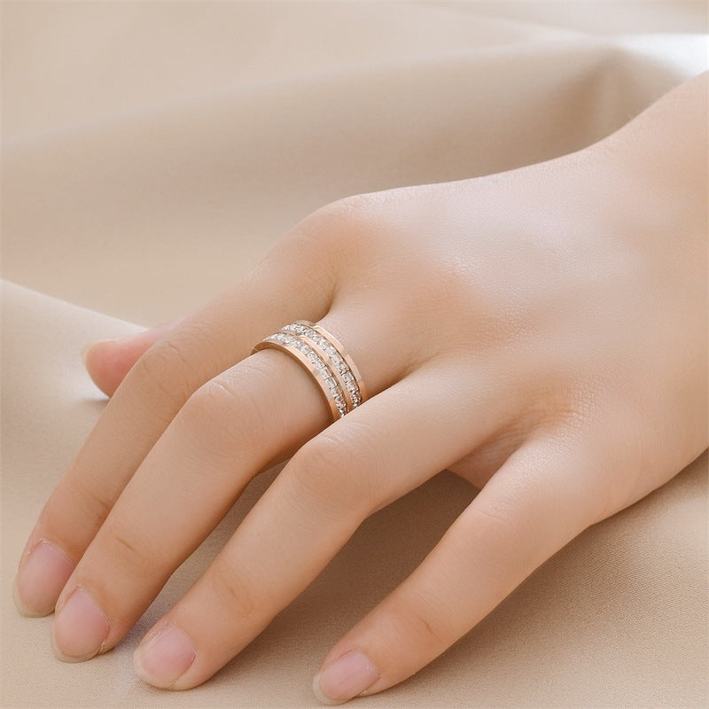 Euros Rose-Gold Diamond Ring | Salty