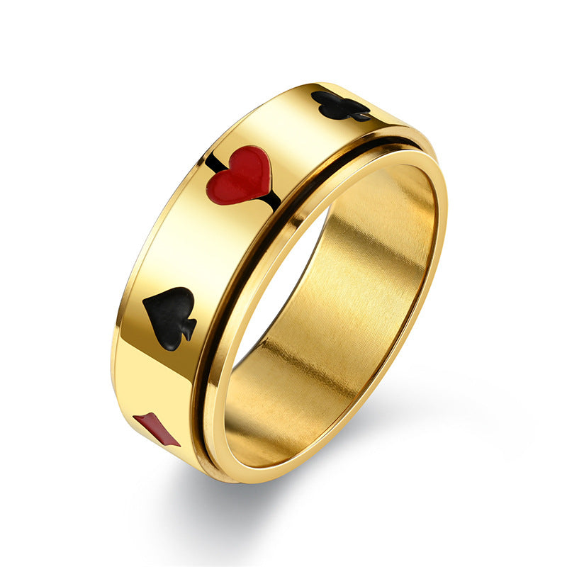 Card Shark Signet Golden Ring