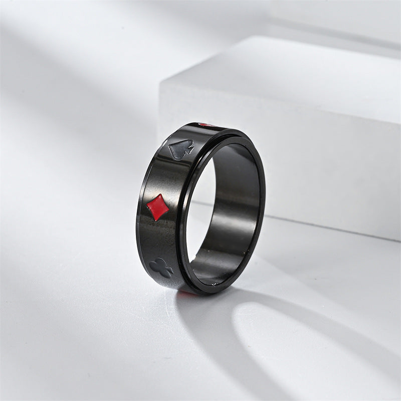 Card Shark Signet Black Ring | Salty