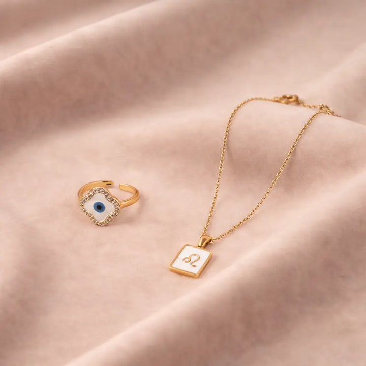 Cosmic Leo Guardian Necklace and Ring Set | Salty