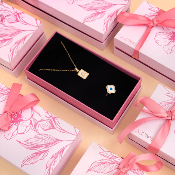 Cosmic Libra Guardian Necklace and Ring Set