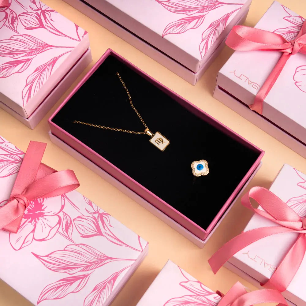 Cosmic Virgo Guardian Necklace and Ring Set | Salty