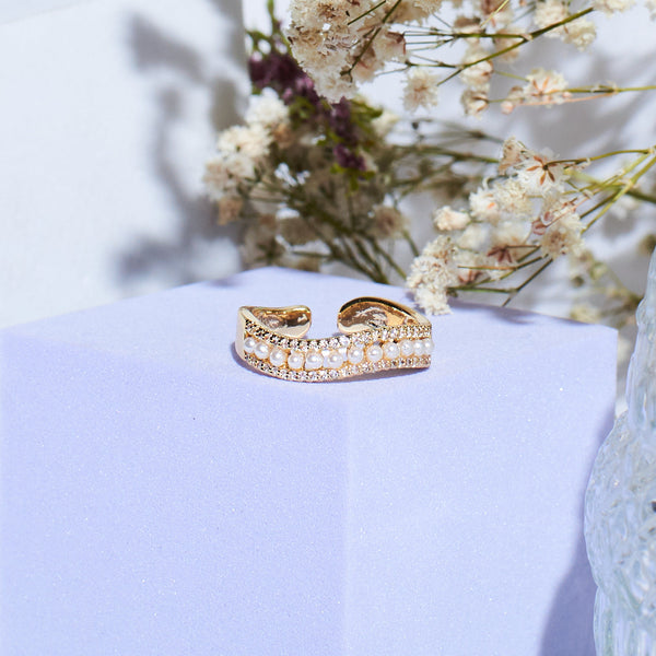 Cosmic Pearl Golden Ring