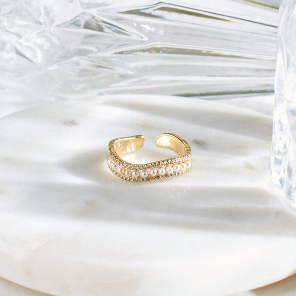 Cosmic Pearl Golden Ring