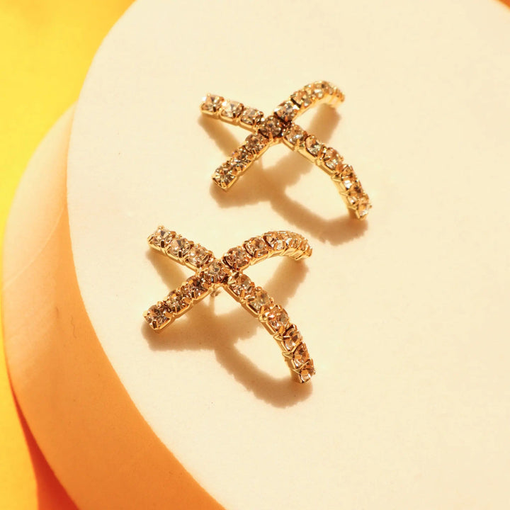 Crazy "X" chic studs - Salty Accessories