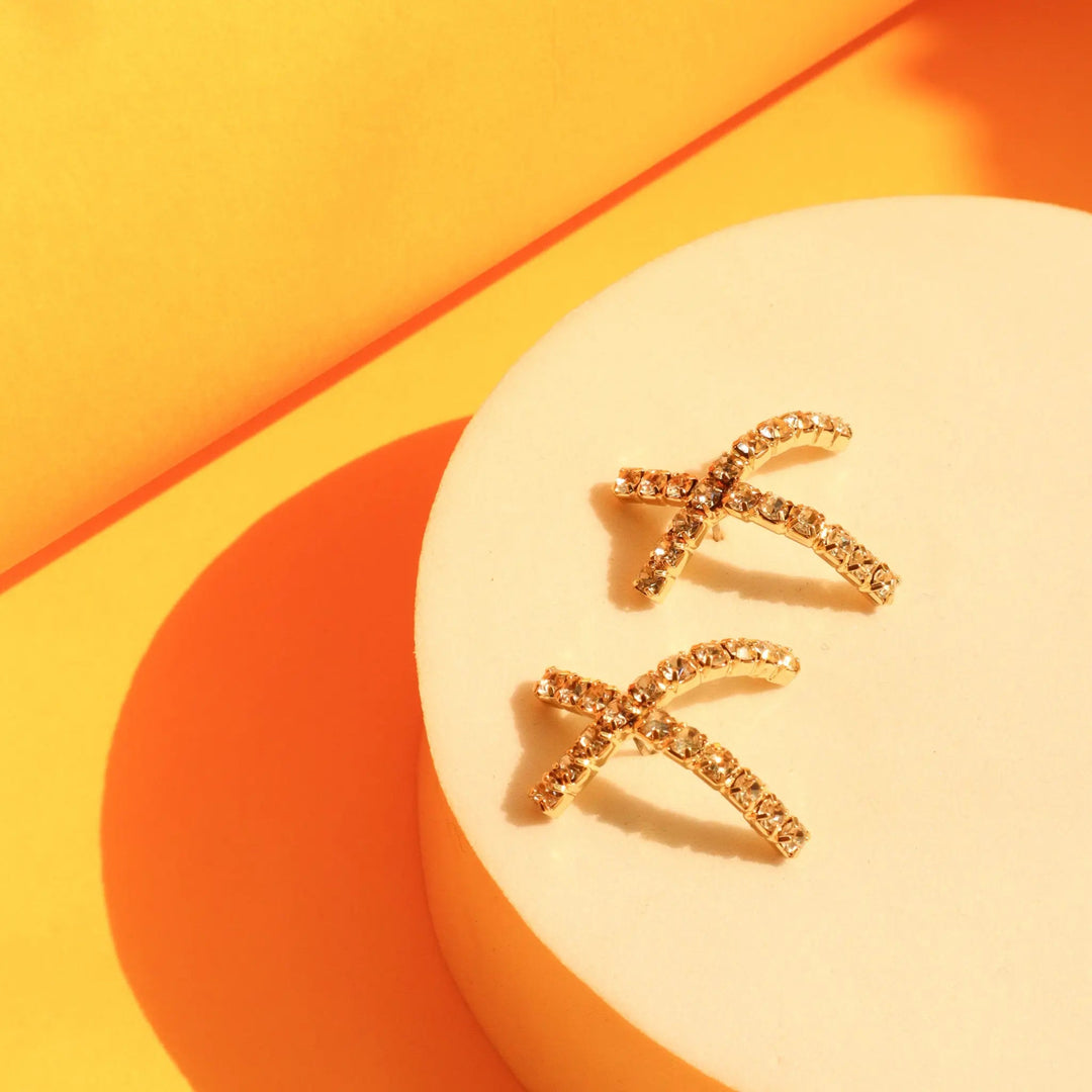 Crazy "X" chic studs - Salty Accessories