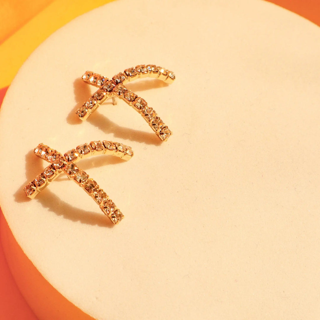 Crazy "X" chic studs - Salty Accessories