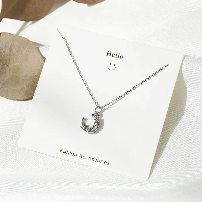 Cresent Floral Necklace - Salty Accessories