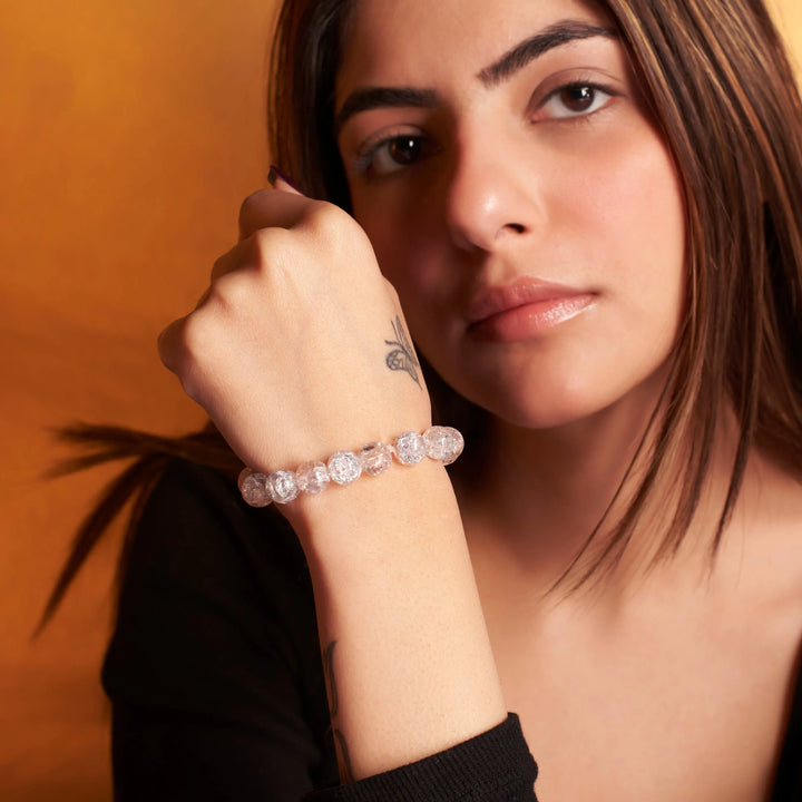 Crystal Clear Power Beaded Bracelet - Salty Accessories