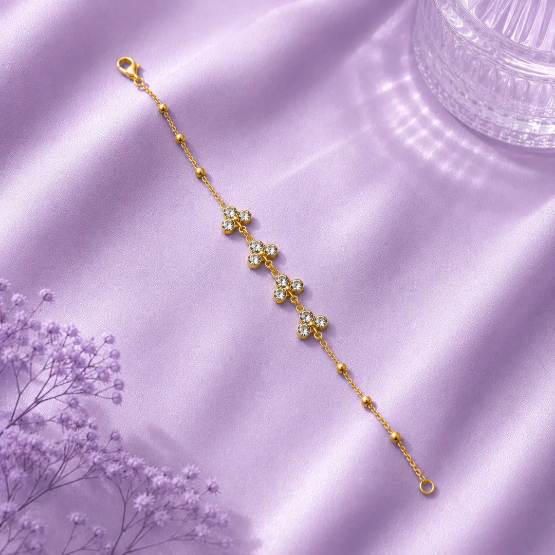 Crystal Clover Cascade Bracelet | Salty