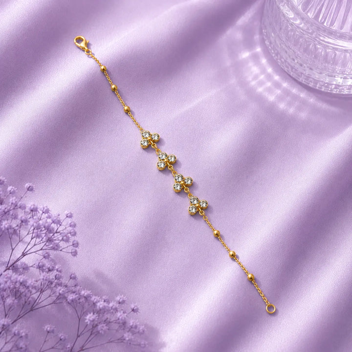 Crystal Clover Cascade Bracelet | Salty