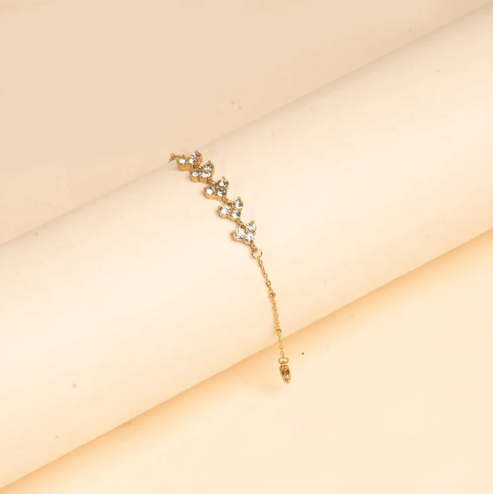 Crystal Clover Cascade Bracelet | Salty