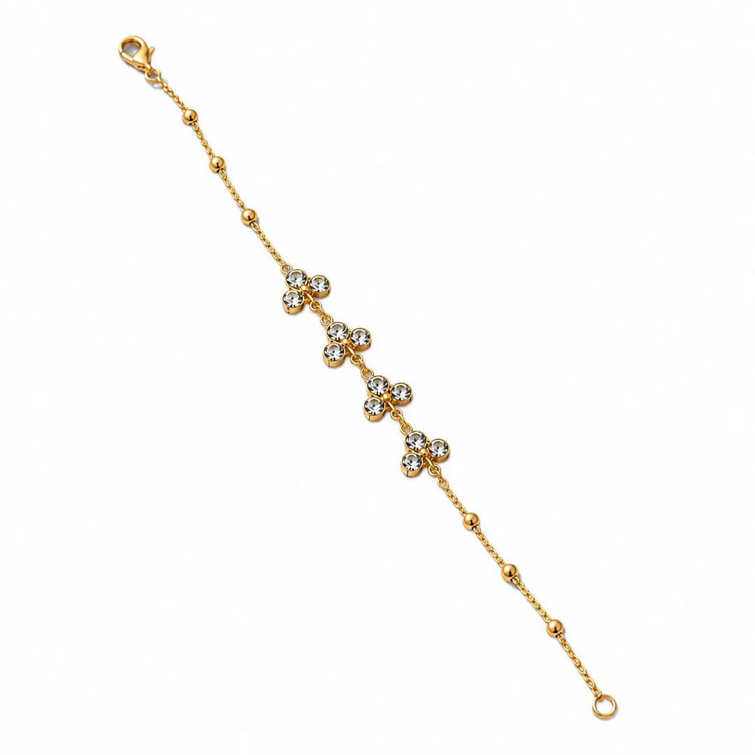 Crystal Clover Cascade Bracelet | Salty