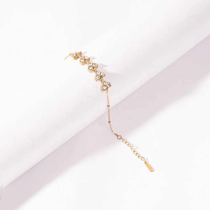 Crystal Clover Cascade Bracelet | Salty