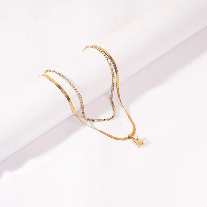Crystal Layered Necklace | Salty