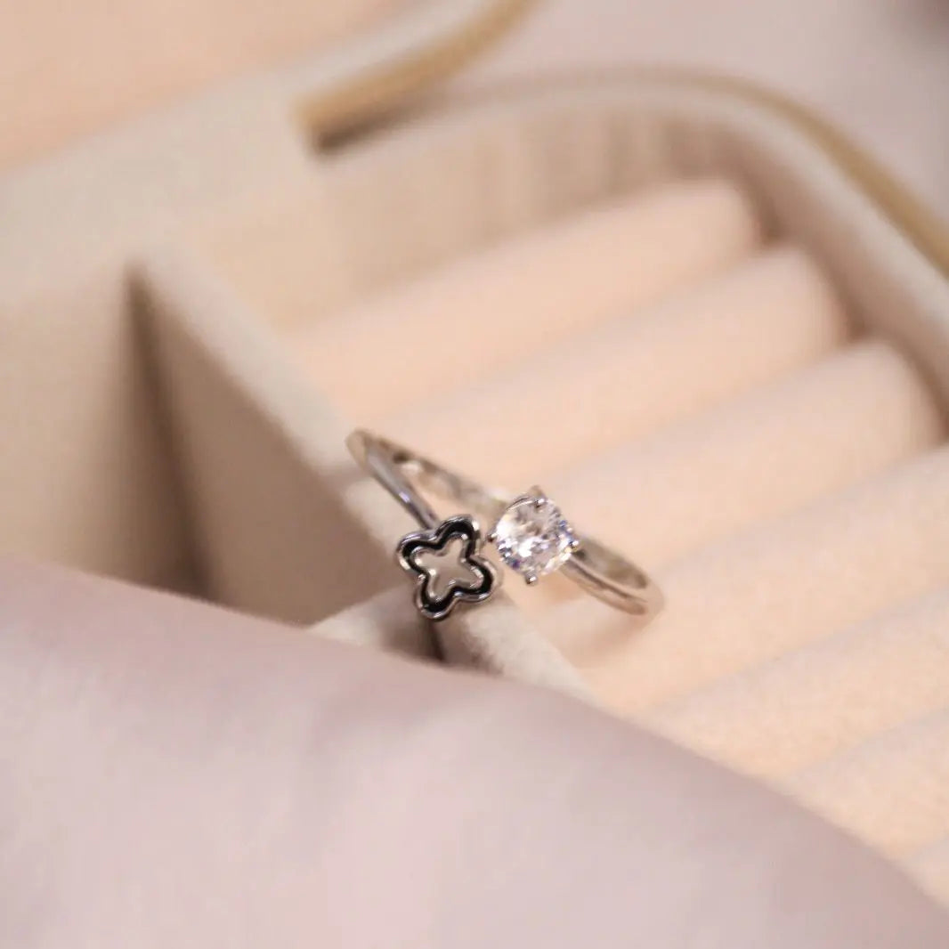 Crystal Open Band-Silver - Salty Accessories