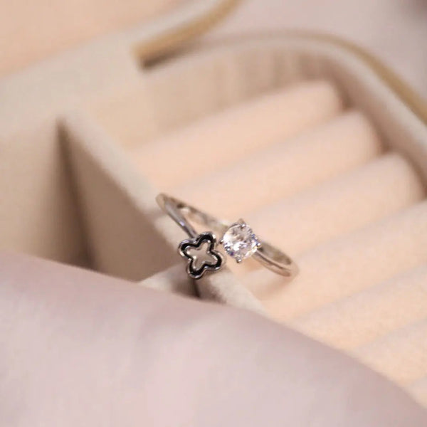 Crystal Open Band-Silver
