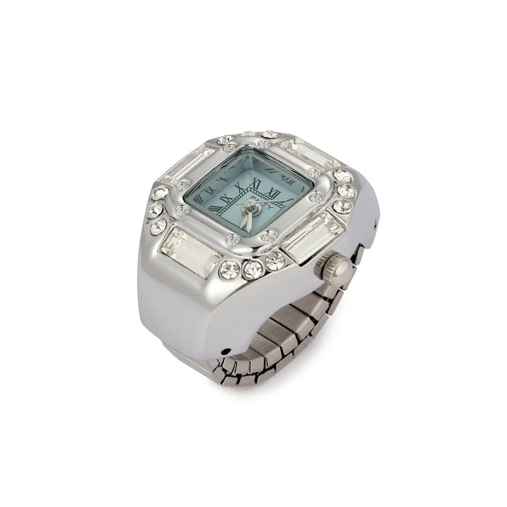 Crystal Time Watch Ring - Cyan | Salty