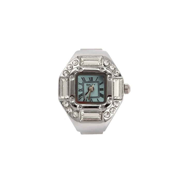 Crystal Time Watch Ring - Cyan | Salty
