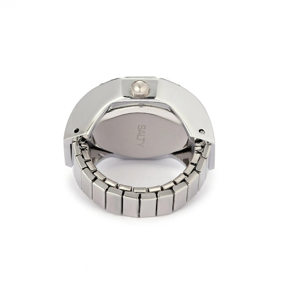 Crystal Time Watch Ring - White | Salty