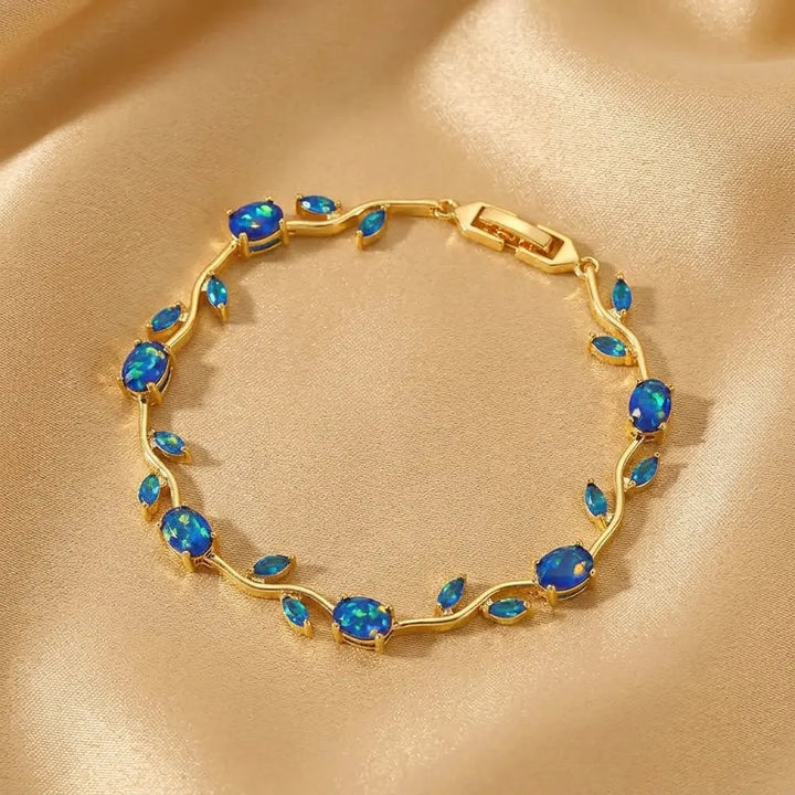 Crystal Vine Bracelet - Blue | Salty