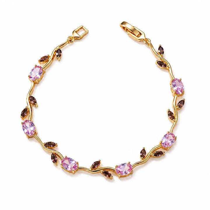 Crystal Vine Bracelet - Gold-Pink-Purple | Salty