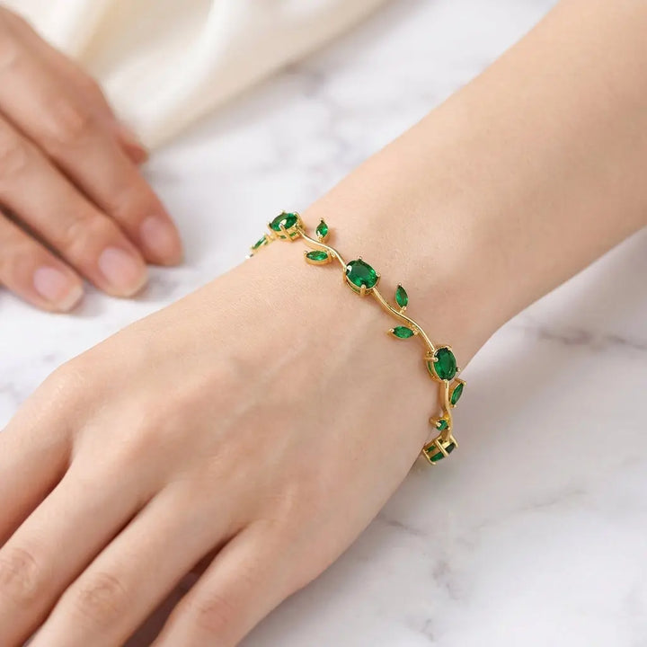 Crystal Vine Bracelet - Green | Salty