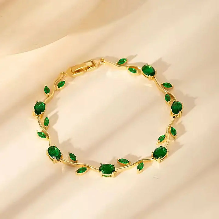 Crystal Vine Bracelet - Green | Salty