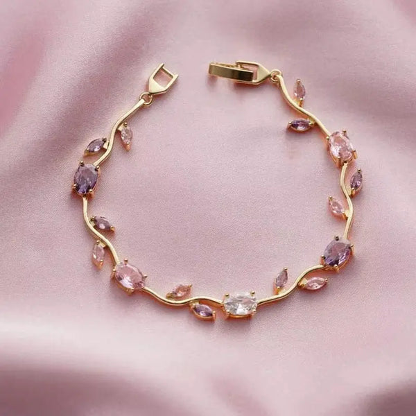 Crystal Vine Bracelet - Purple