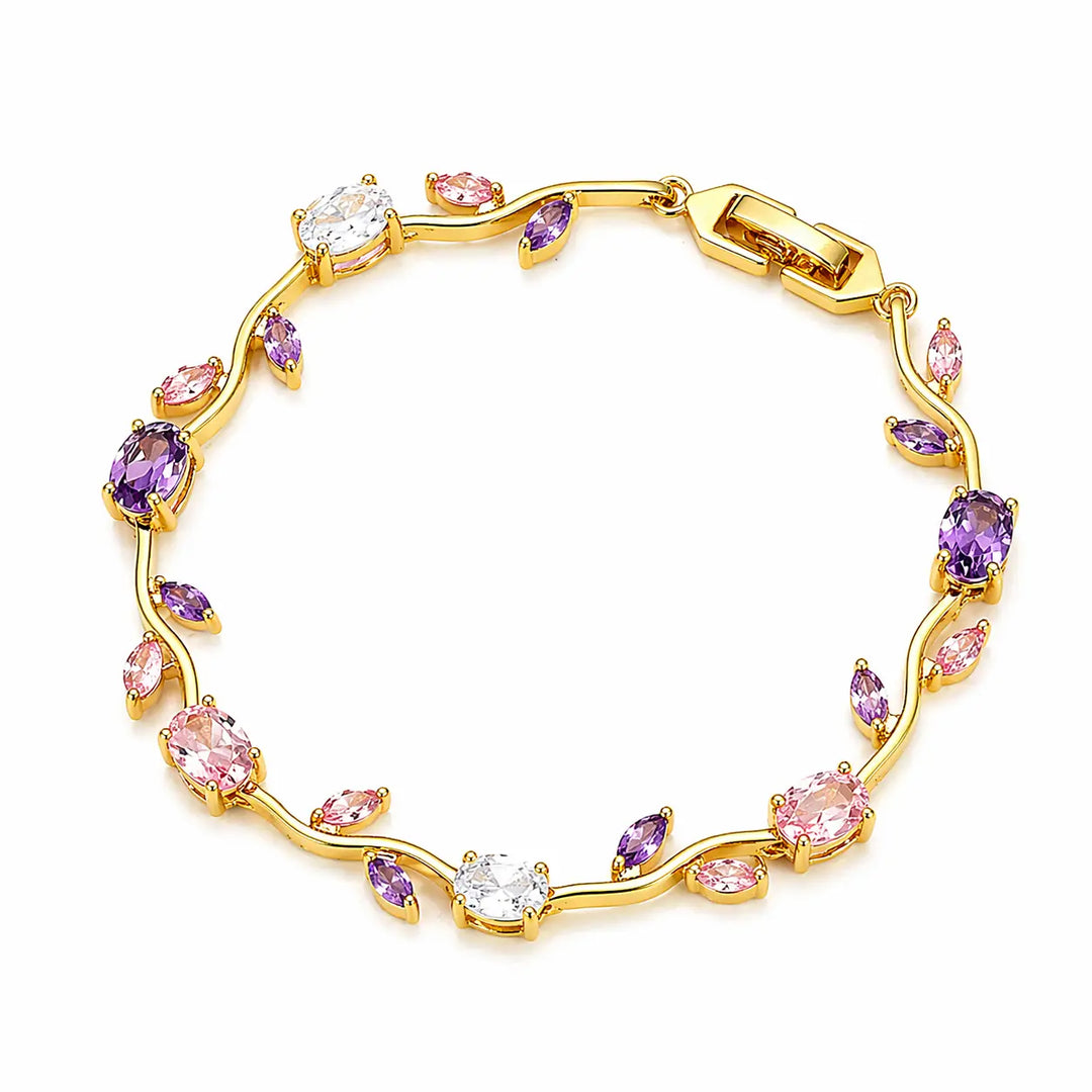 Crystal Vine Bracelet - Purple | Salty