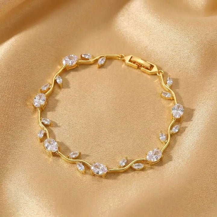 Crystal Vine Bracelet - White | Salty