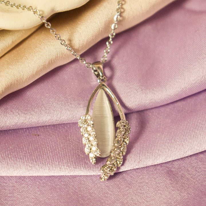 Crystal Embrace Silver Necklace - Salty Accessories