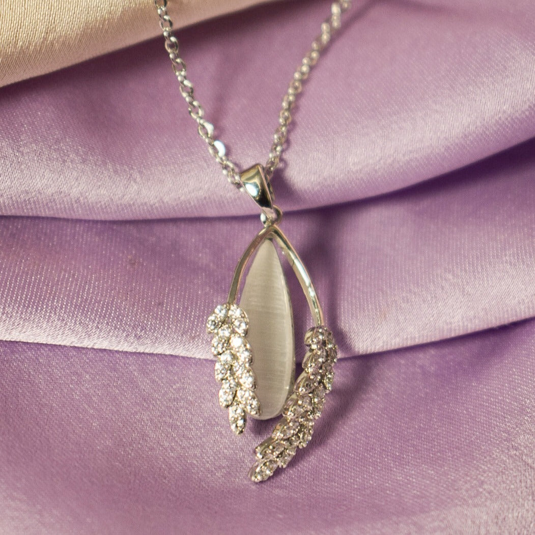 Crystal Embrace Silver Necklace - Salty Accessories