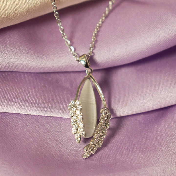 Crystal Embrace Silver Necklace - Salty Accessories