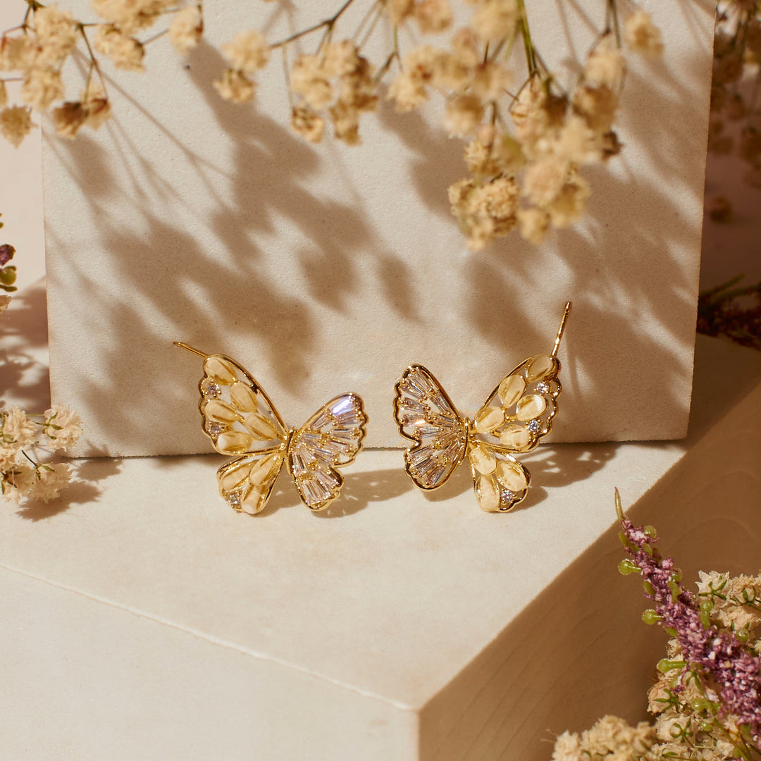Crystal Fly Earrings - Salty Accessories