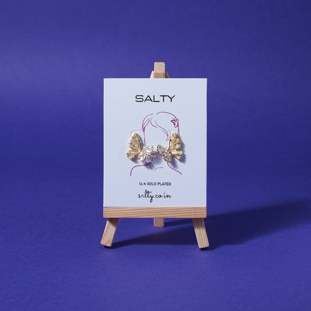 Crystal Fly Earrings - Salty Accessories