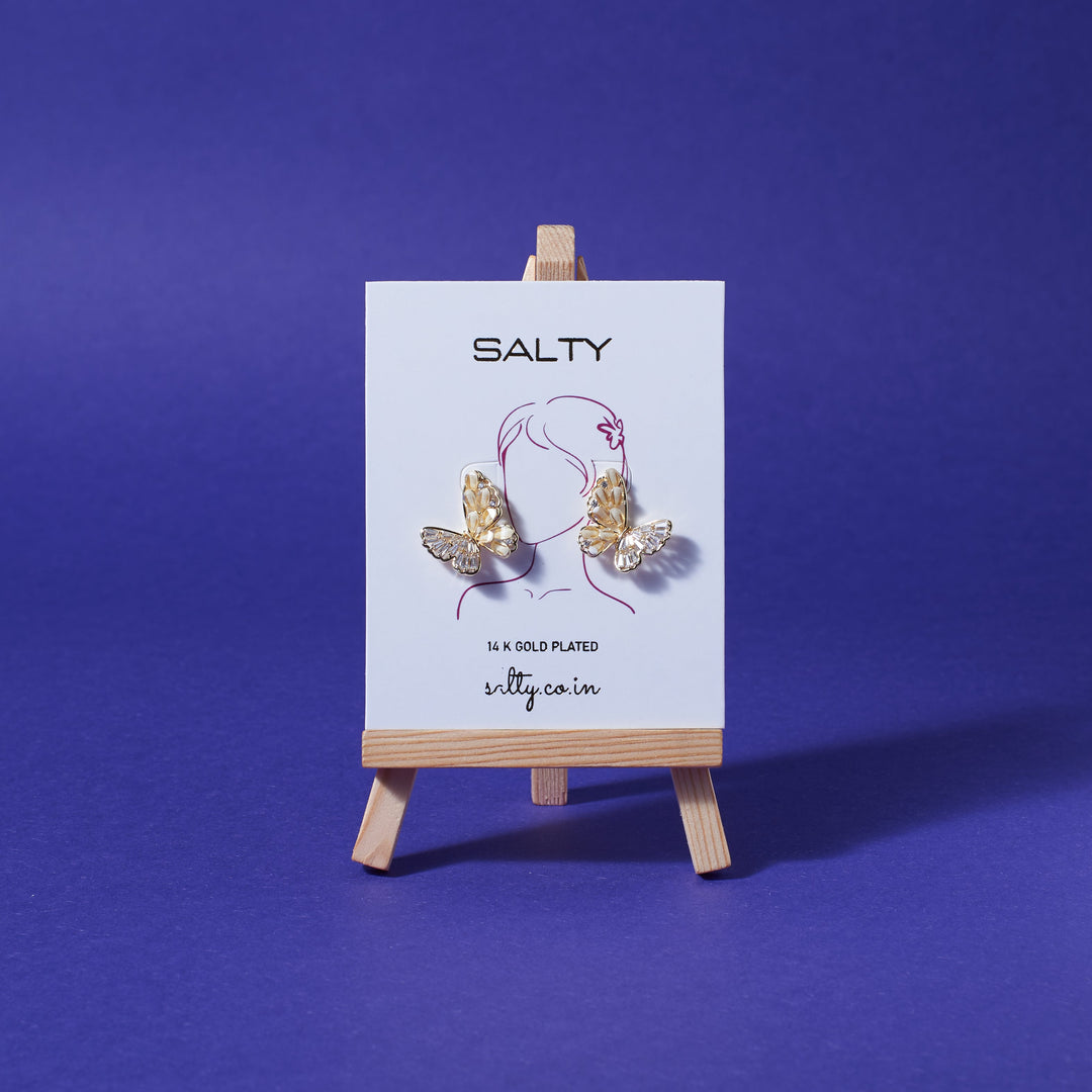 Crystal Fly Earrings - Salty Accessories