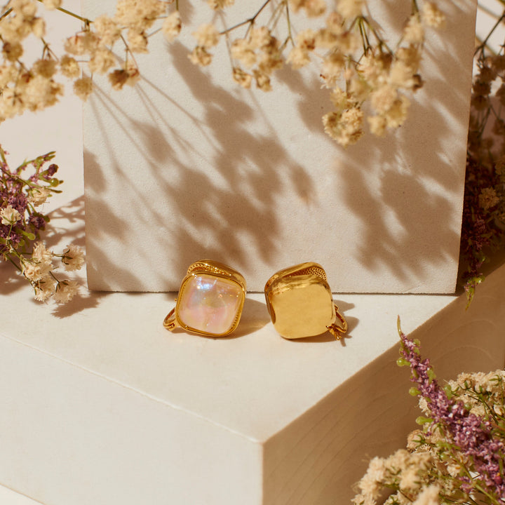 Crystal Mirage Pearl Earrings