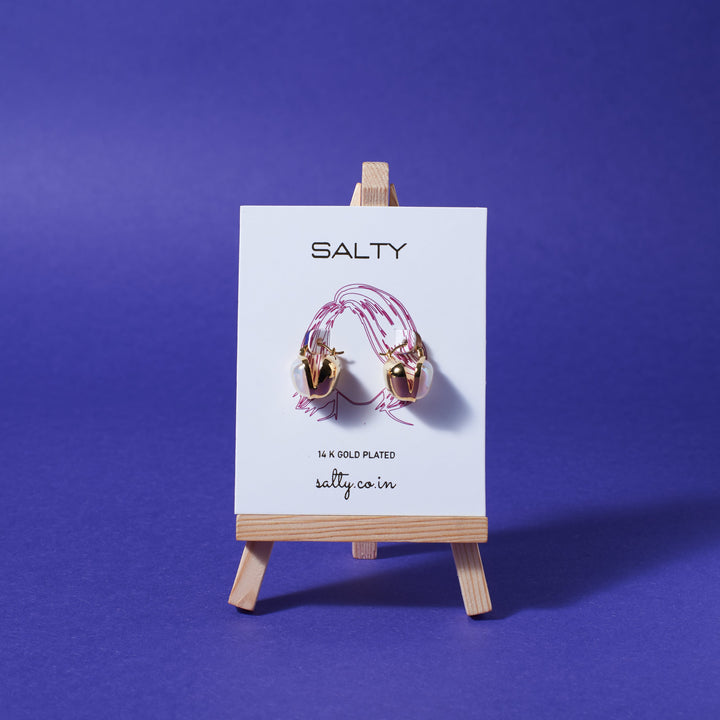 Crystal Mirage Pearl Earrings