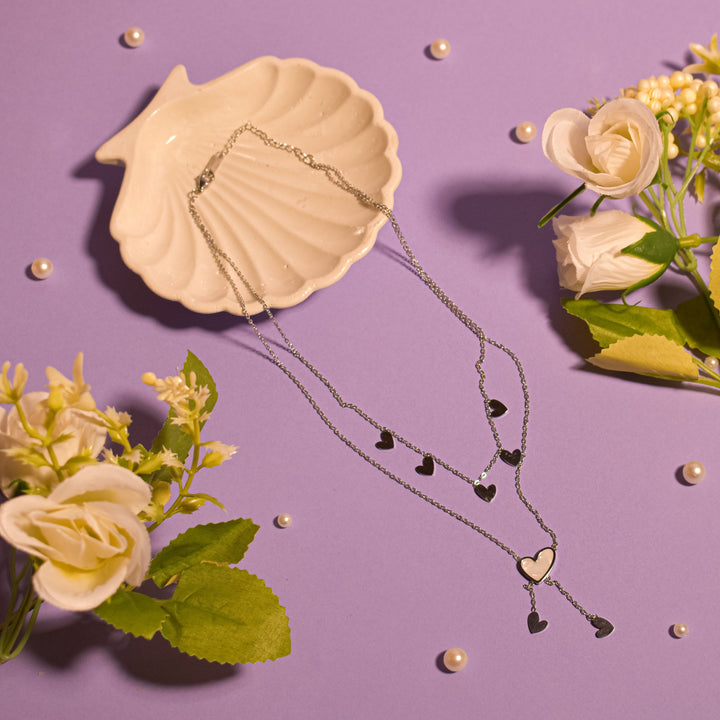 Cupid's Kiss Silver Necklace