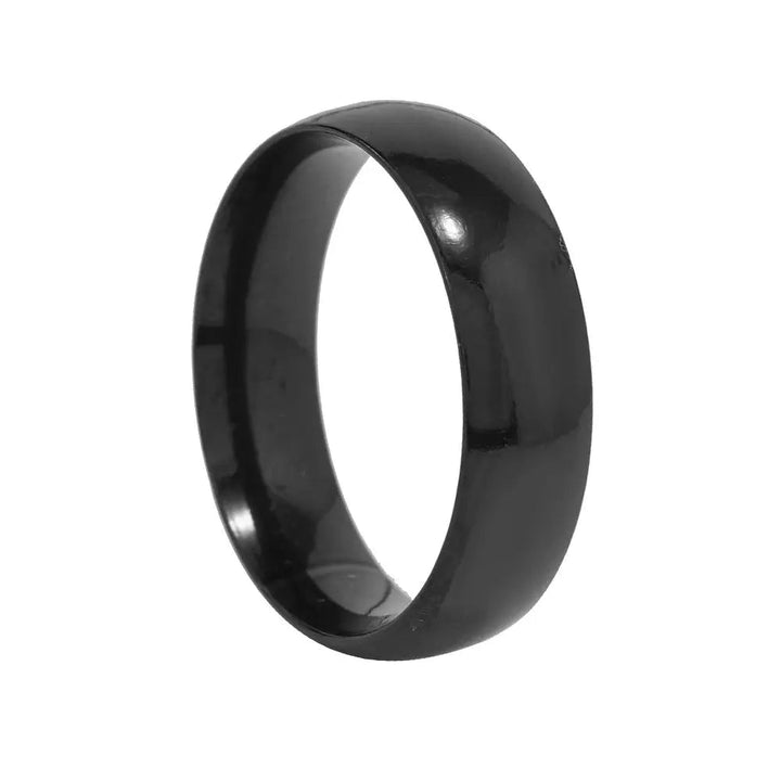 Curved Black Nugget Ring
