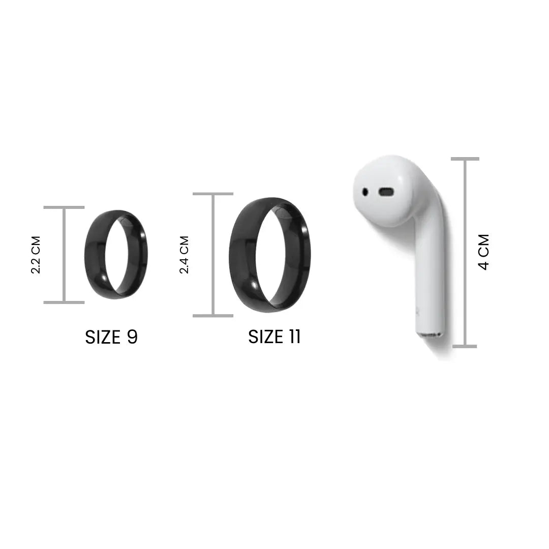 Curved Black Nugget Ring